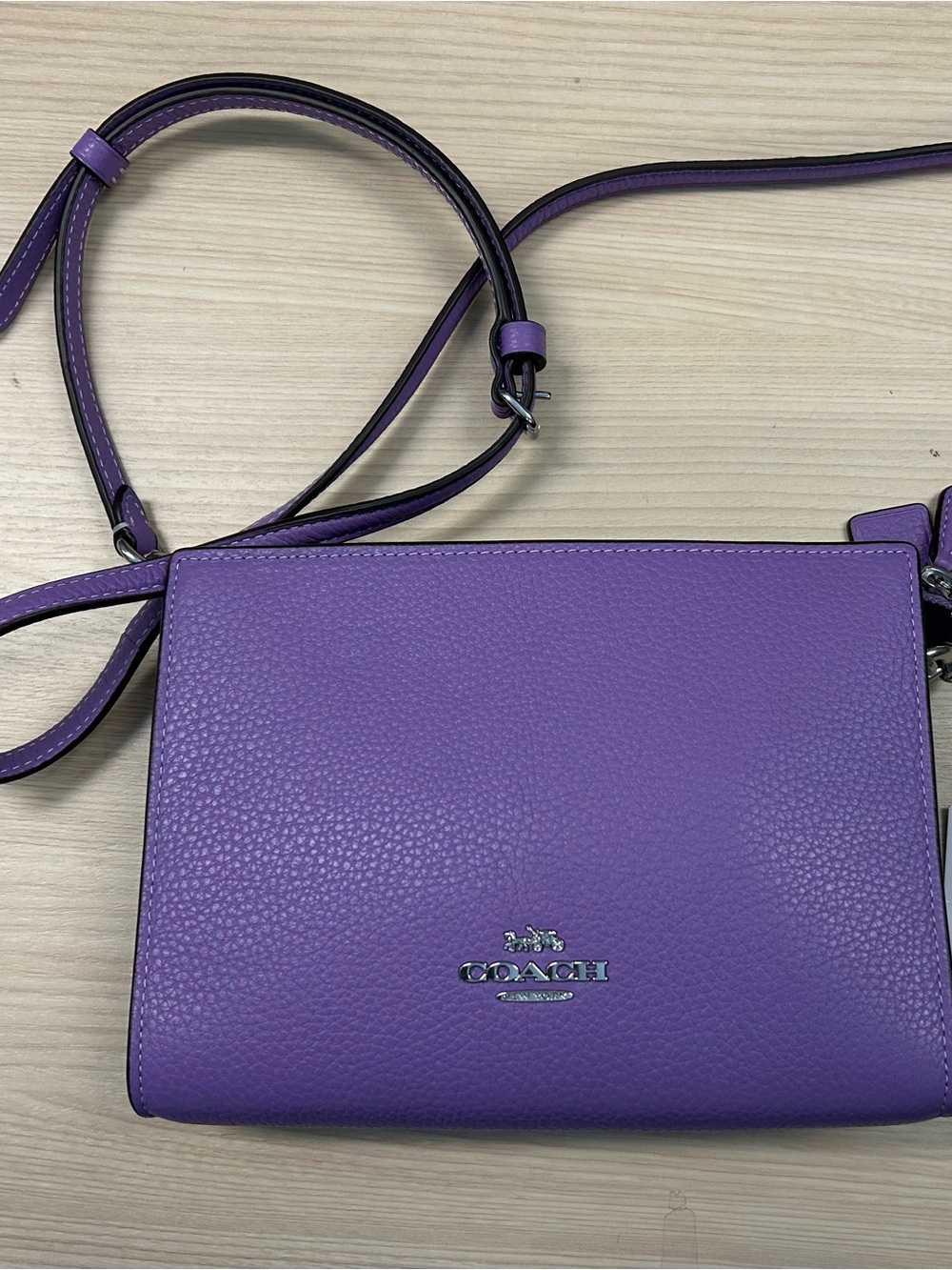 Coach Purple Pebbled Leather Crossbody